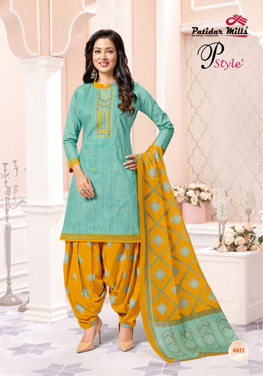 Patidar P Style 46 Cotton Casual Daily Wear Printed Dress Material Collection